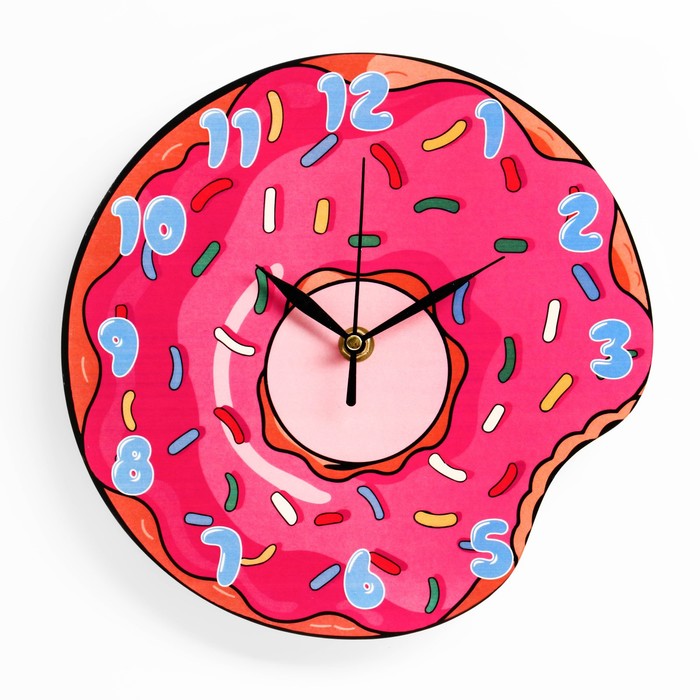 Часы настенные "Пончик", плавный ход, 23,5 см