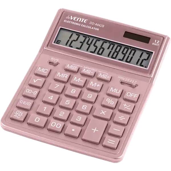 Калькулятор "deVENTE" DD-4442P 12 разрядный, настольный, пудровый