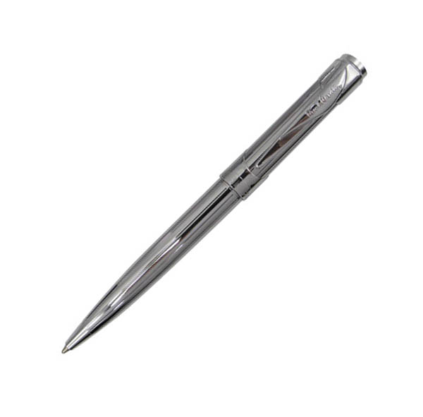 Ручка шариковая Pierre Cardin LES PLUS корпус латунь с гравирлвкой, отделка сталь, хром