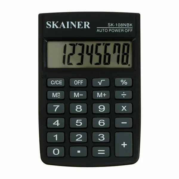 Калькулятор SK-108NBK, карманный, 8-ми разрядный, черный