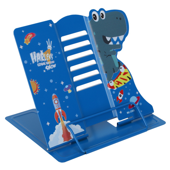Подставка для книг "Mq Dino", металлическая, синяя