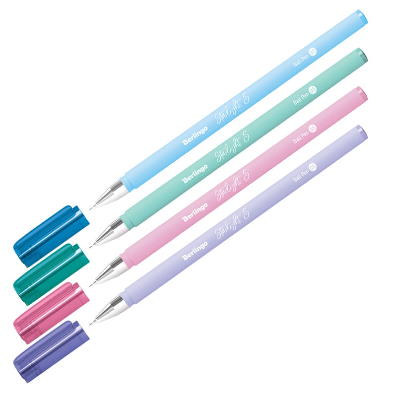 Ручка шариковая Berlingo "Starlight S" 0,5 мм, синяя, корпус пастель
