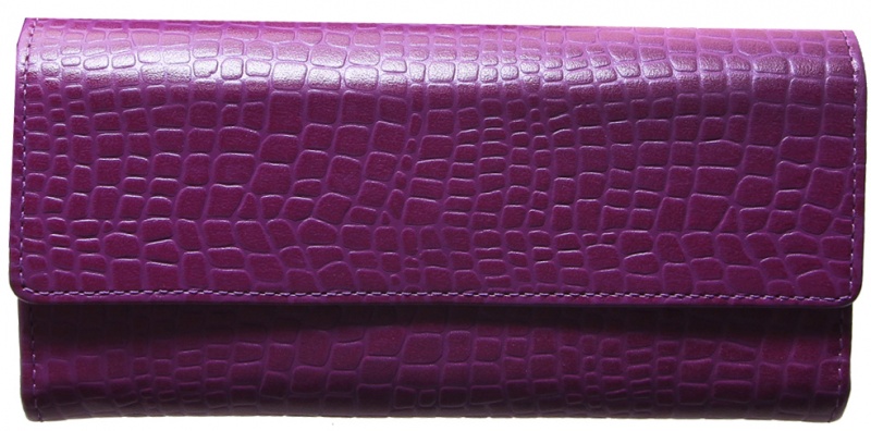 Портмоне женское "Крокодил", фиолетовое