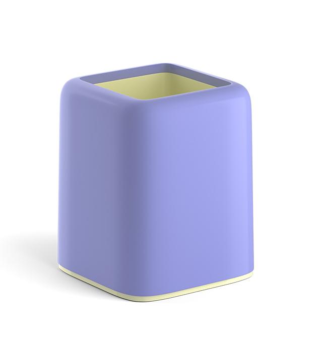 Подставка-стакан ErichKrause "Forte, Pastel", фиолетовый с желтой вставкой