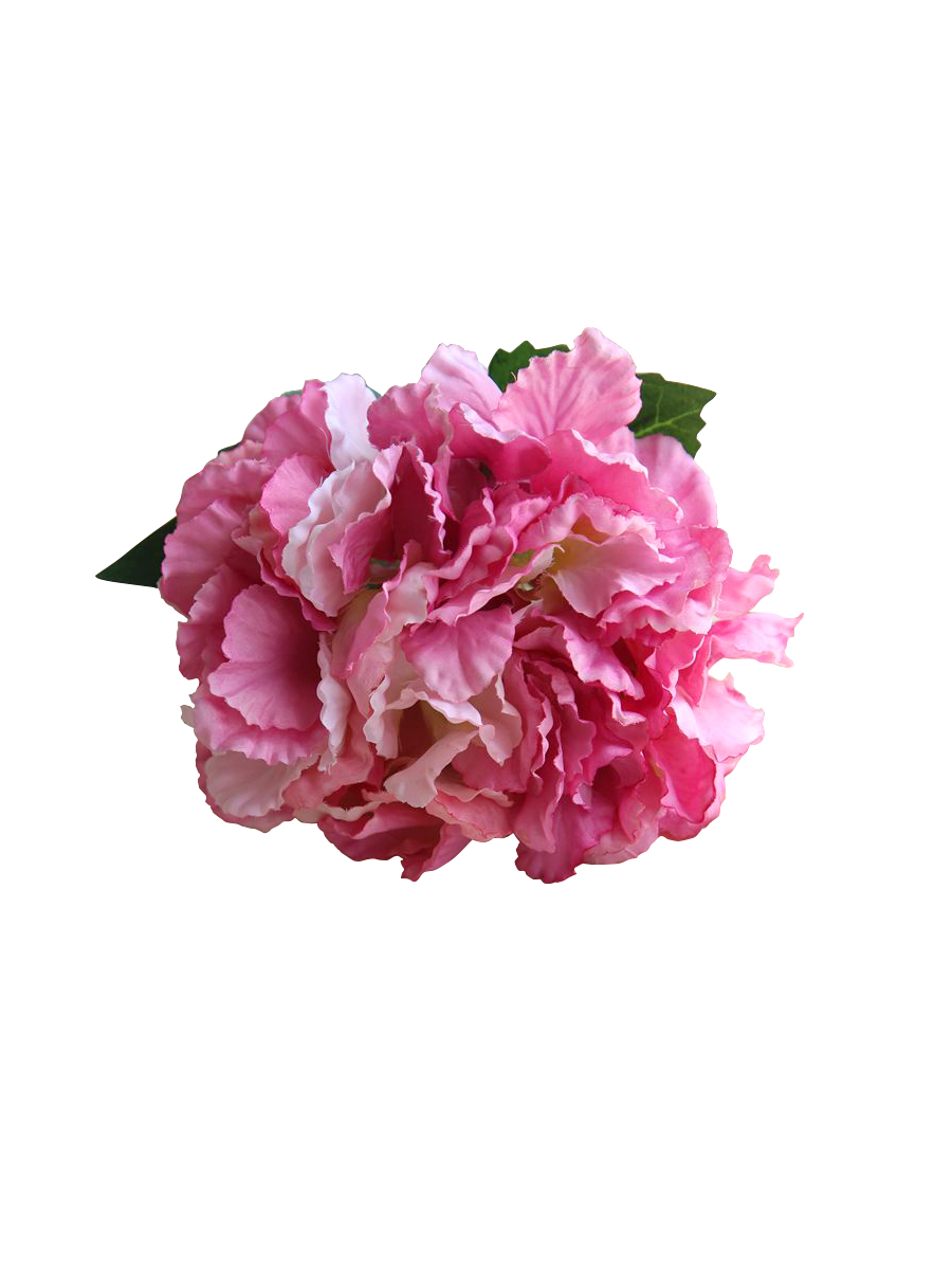 Искусственный цветок "Розовая Гортензия" (искусственный шелк, полиэтилен) 34,5х16х16 см